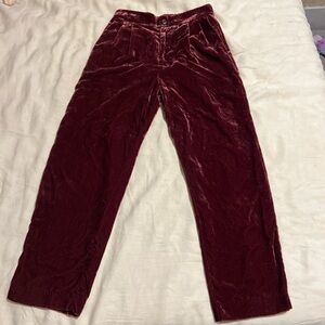 Madewell Velvet Red Pants